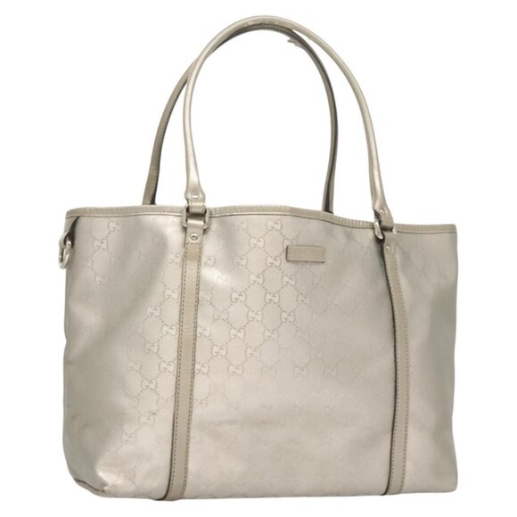 GUCCI GG Implementation Tote Bag Silver 197953 Auth 126051 - Picture 1 of 16